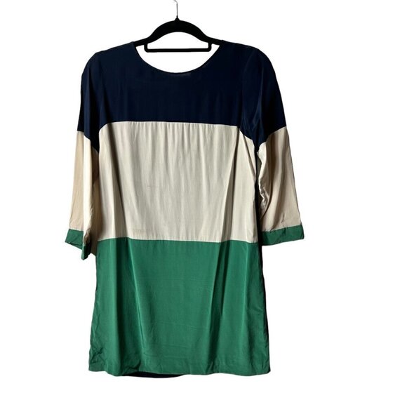 Club Monaco silk color‎ block dress women’s size 2 - Picture 1 of 12
